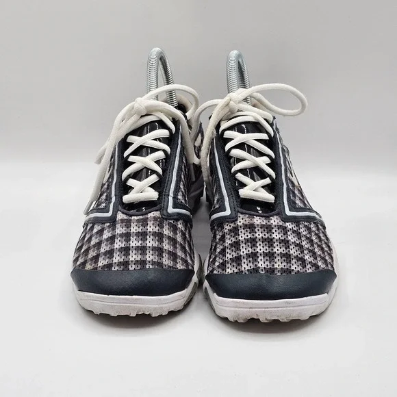 Nike Zoom Air Shoes Womens Size 9 Gray Plaid Mesh Athletic Running Power Channel - Picture 5 of 12